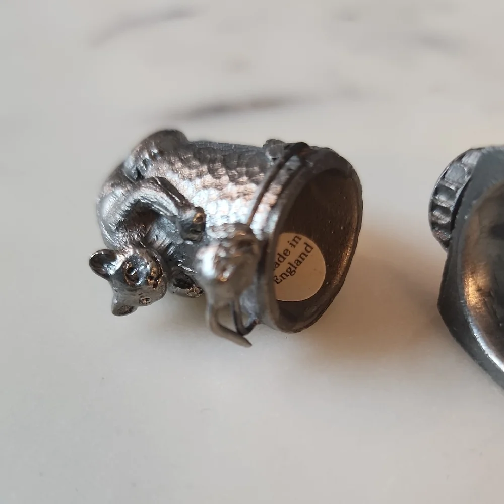 Pewter | Thumbles Made In England | Moving Parts | Vintage | Set 2
